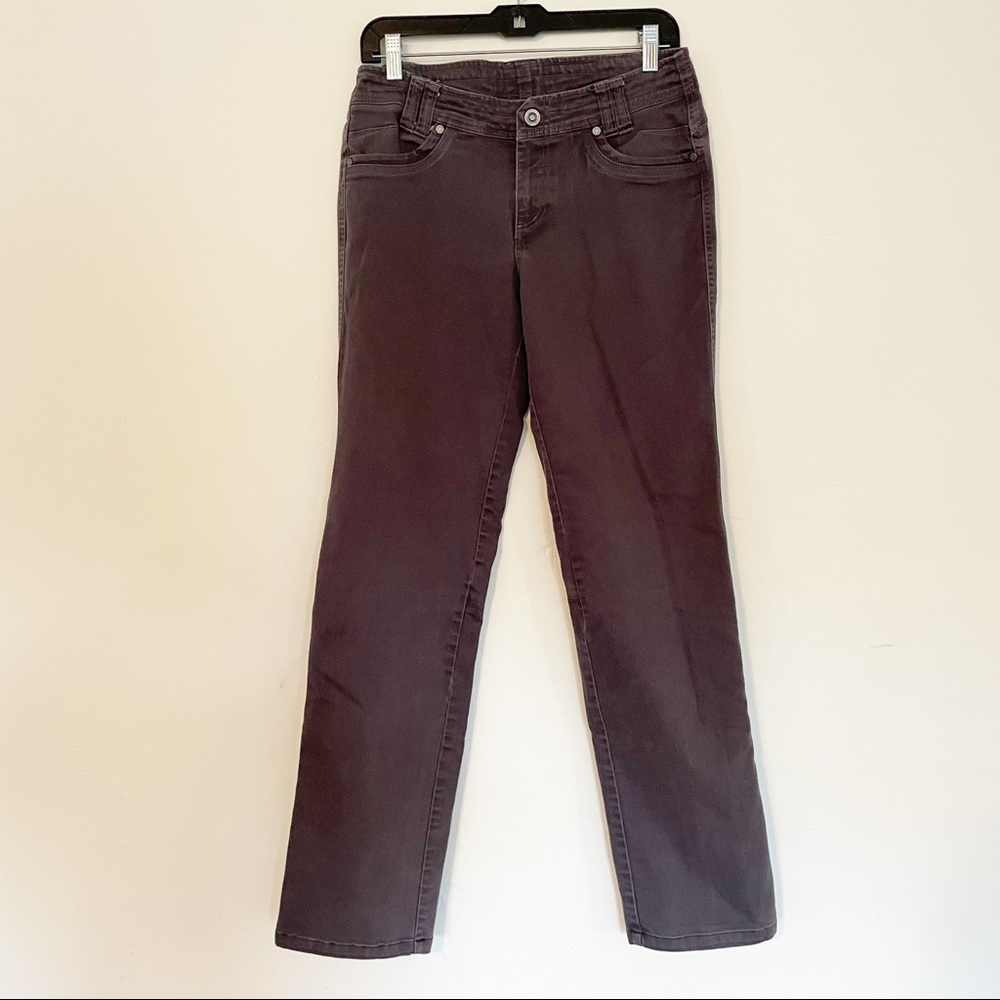 NWOT Kuhl Gray Cotton Blend Straight Leg Hiking Trail Pants Size 6